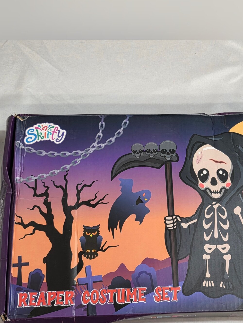 New In Package Grim Reaper Kids Size Small Costume Complete With Acessories